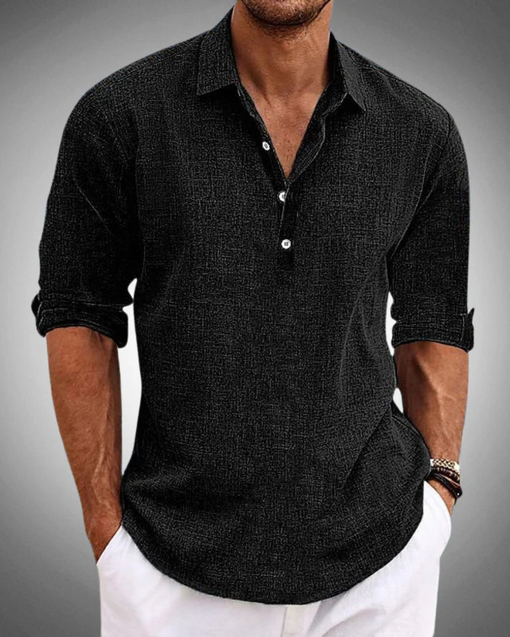 García Camisa Clásica de Algodón