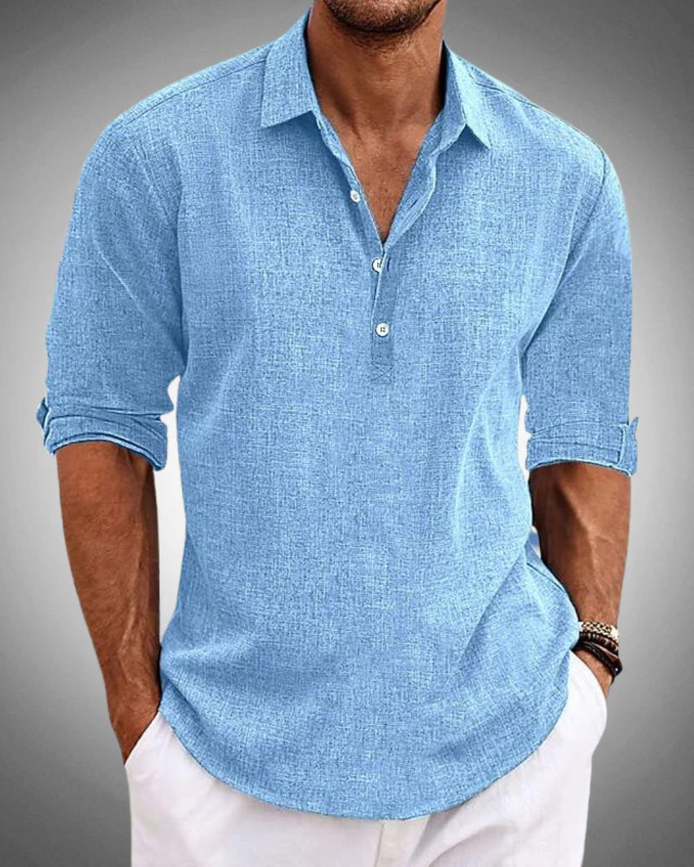 García Camisa Clásica de Algodón