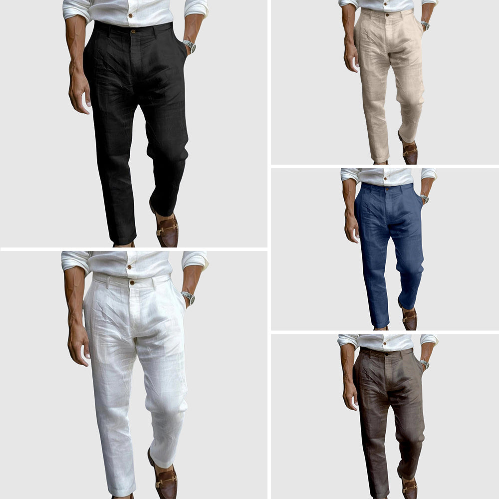 Elías | Pantalón aspecto Lino Premium 1+1 GRATIS