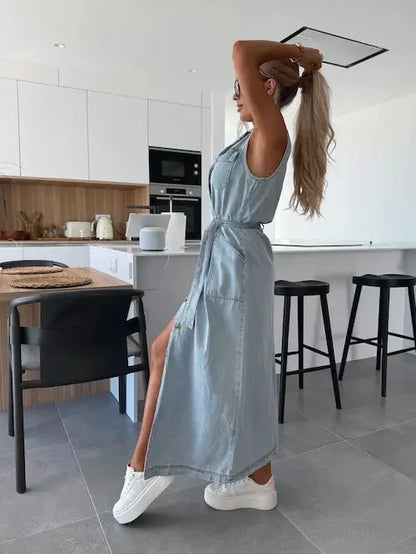 Ive | Vestido vaquero maxi