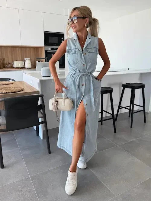 Ive | Vestido vaquero maxi